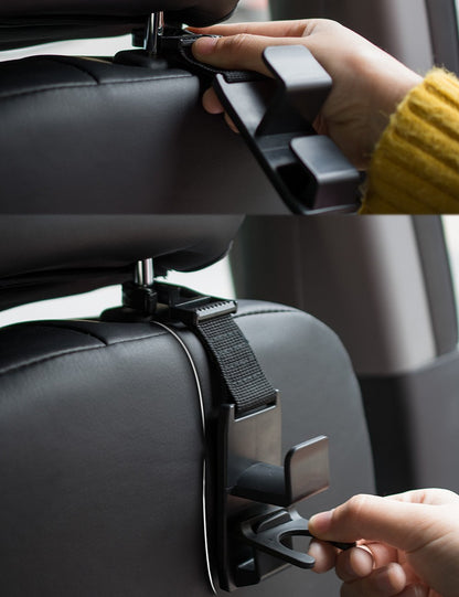 Heroway Car Headrest Hooks 4-Pack – Black