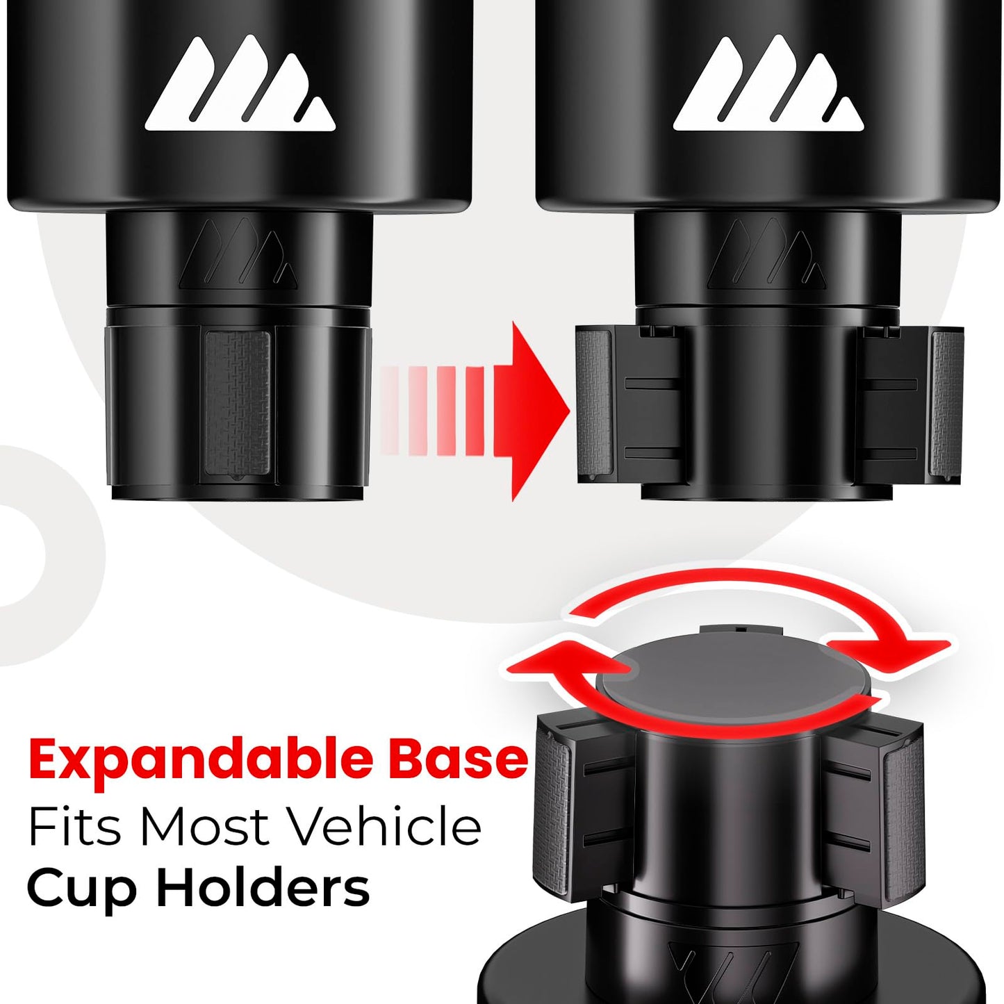 Integral Ultimate Car Cup Holder Expander – Adjustable Base